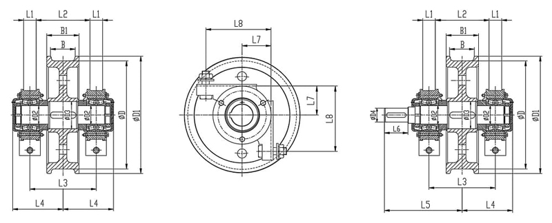 Crane wheel drawings